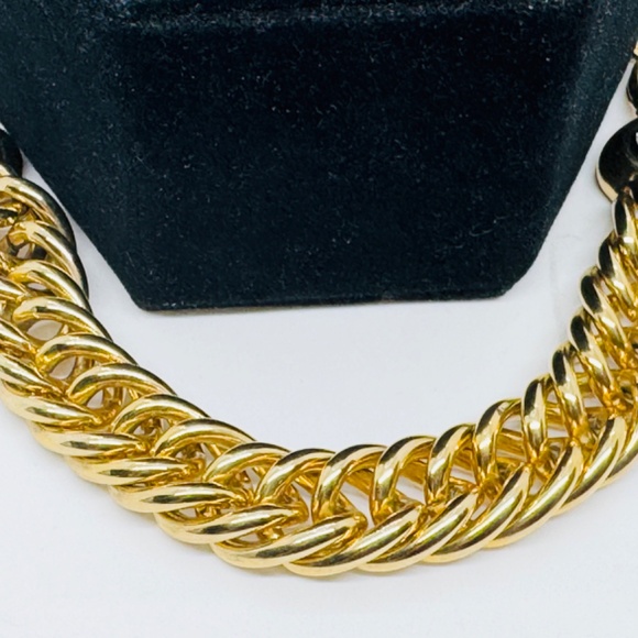 Joan Rivers Gold Tone Link Crystal Double Heart Bracelet - Picture 3 of 3